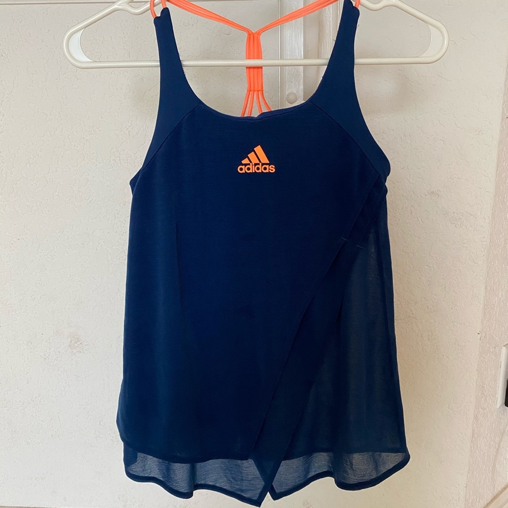 Adidas xs tank flowy look blue orange razorback
